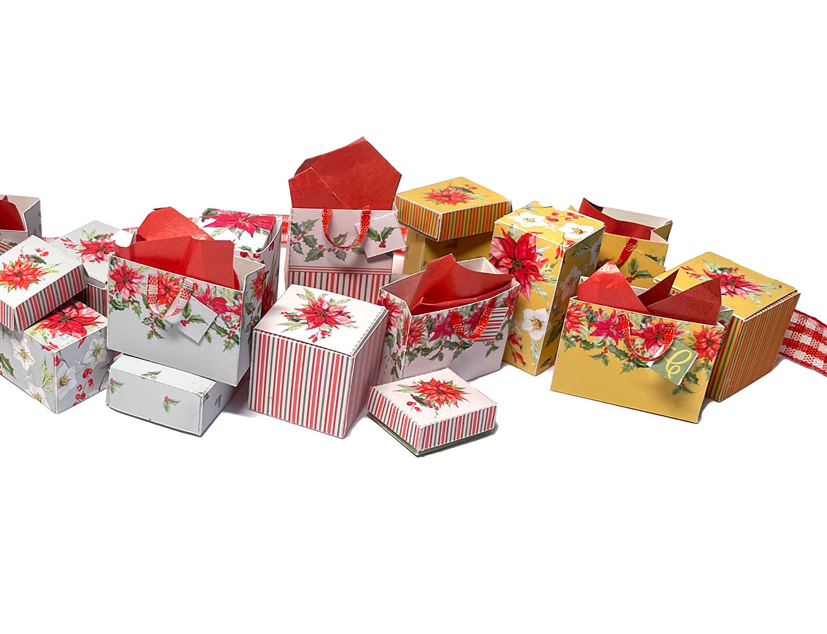 30 pcs. Christmas Gift Boxes and Bags 1-12 (Printable Download)